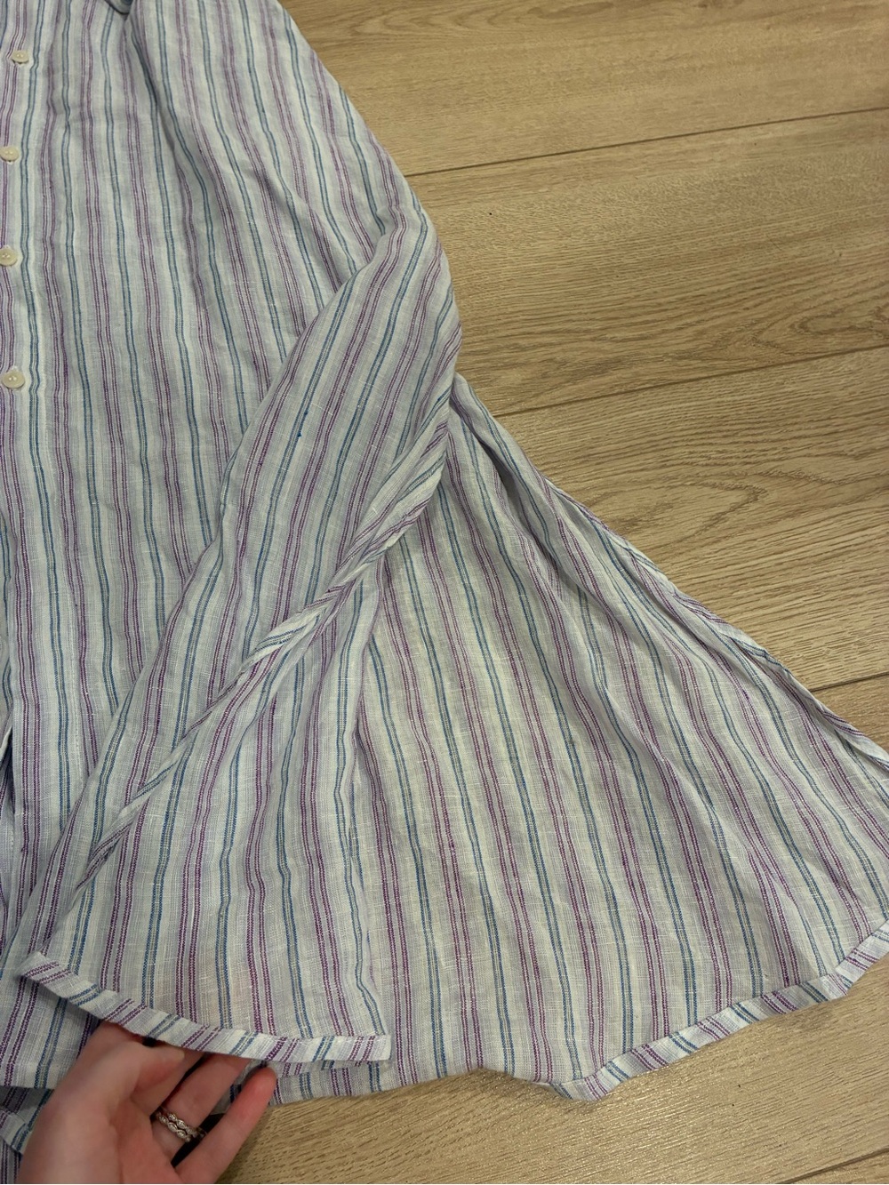 CP Shades x Free People Women’s Jasmine Linen Maxi Shirt Dress Size XS - Picture 6 of 10